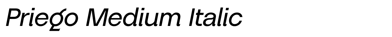 Priego Medium Italic